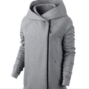 LNike Tech Fleece Cape Jacket Hoodie Gray Large
